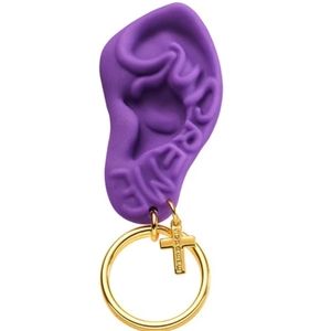 NWT Purple Supreme Ear Keychain
